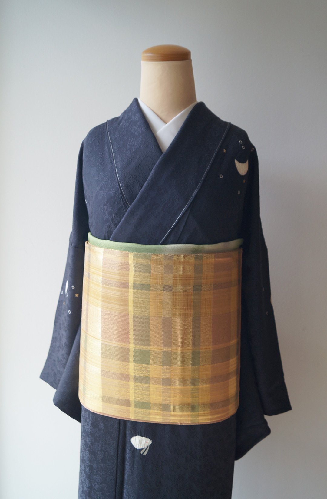 お誂え長襦袢 半衿付きうさぎ柄 トールサイズ