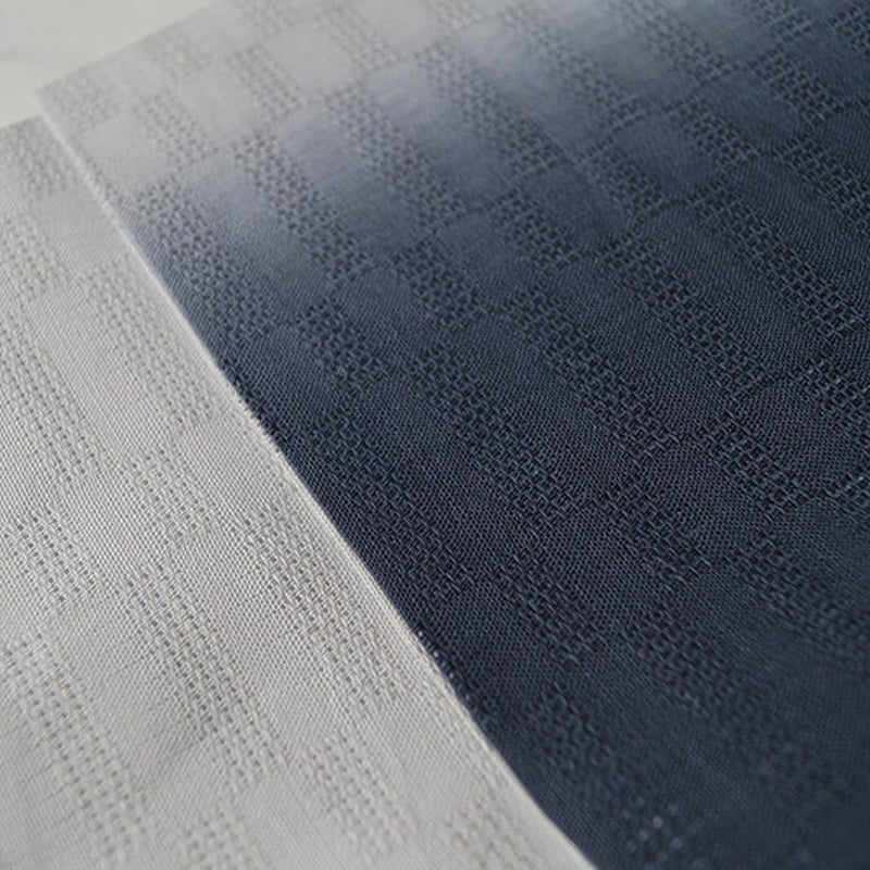 ＜超特価＞竺仙　麻市松　半巾帯(新品未使用品) 竺仙・半巾帯】麻市松 グレーぼかし 半巾帯 | 大山キモノ・ちぇ