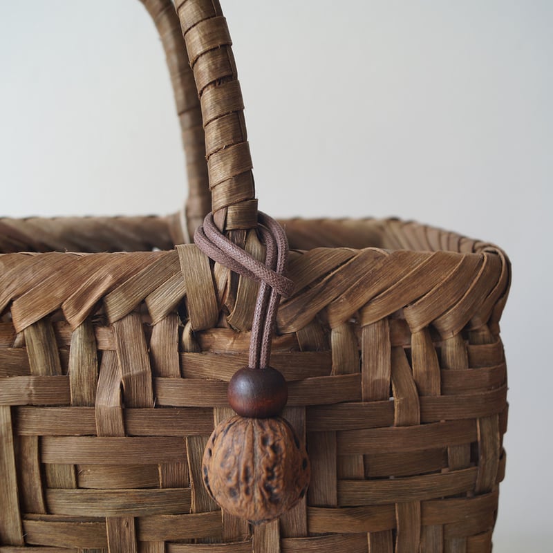 バッグ】かごバッグ・くるみ・中横長 連続桝網代編み #5376 | 大山  