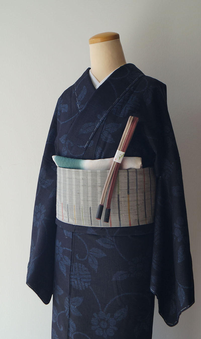 トールサイズ】高級浴衣 手縫い しつけ糸付 浴衣単品 トール