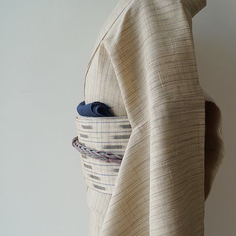 【夏・紬】ナチュラル系裾暈ししょうざん生紬