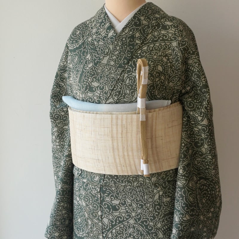 越後小千谷縮型絵染め夏着物、麻紅梅お仕立て上がり 越後小千谷縮型絵染め夏着物、麻紅梅お仕立て上がり - メルカリ