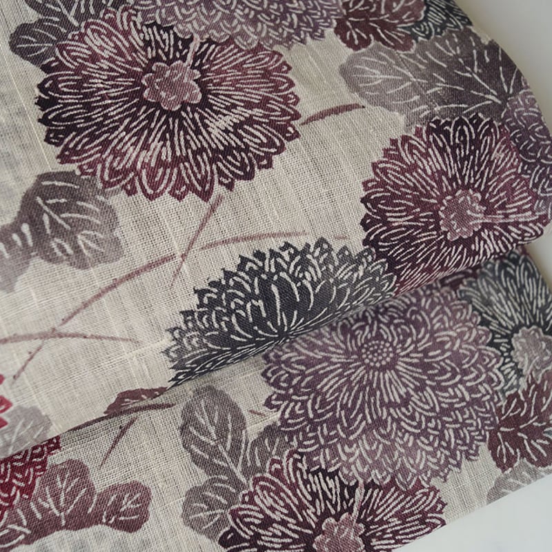 京都多ち花　名古屋帯未仕立て貝に菊 楽天市場】【中古】 名古屋帯 リサイクル 九寸 正絹 全通 京都