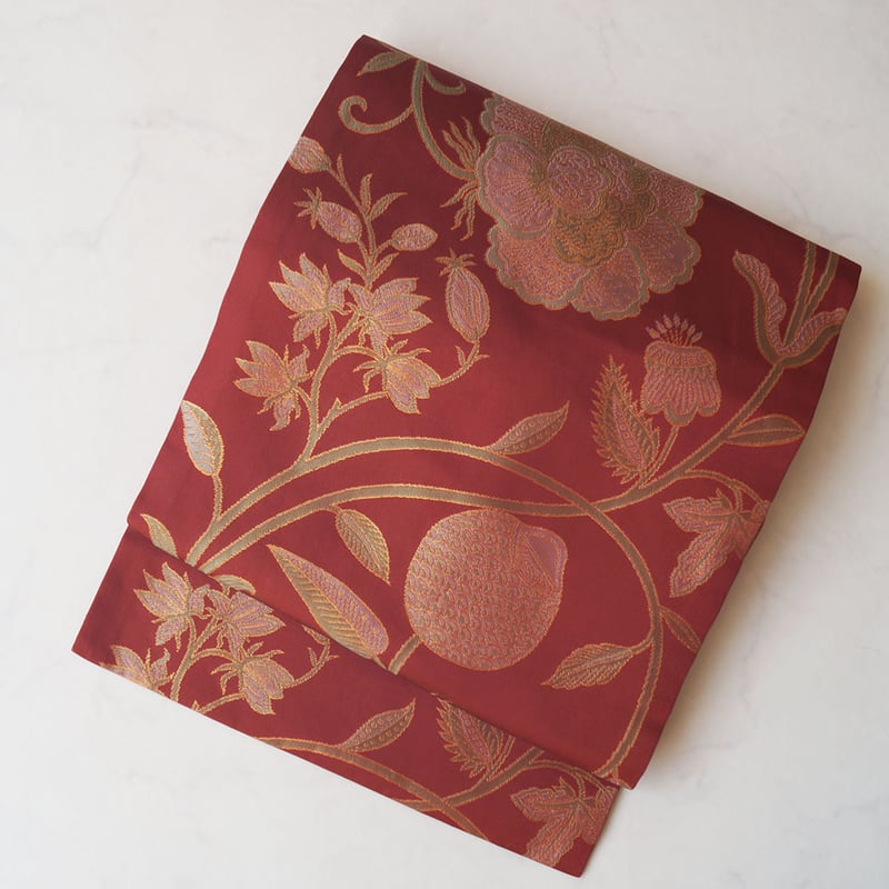 未仕立 九寸名古屋帯 ハロウィン ジャックオランタン 黒地 仕立込