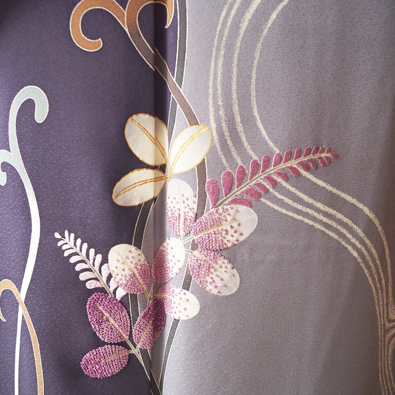 hm様　美品　正絹袷　帝王紫染め分け訪問着単品 hm様 美品 正絹袷 帝王紫染め分け訪問着単品 【公式通販】