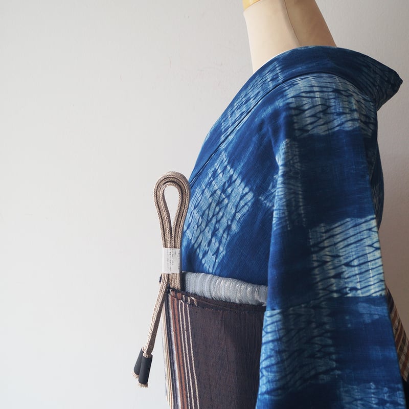 専用です❣️藍染　手染め　木綿着物　単衣　少し訳あり　裄丈約68 お着物通の方へ❣️ 専用です❣️藍染 手染め 木綿着物 単衣 少し訳あり 裄丈約68 お