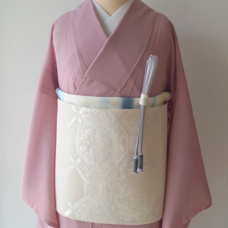 267R 絹紅梅　色無地　夏物着物　グリーン　あ双 楽天市場】着物 単衣 絹紅梅 長板染め 芭蕉 絞り風 黄緑 黒 紫