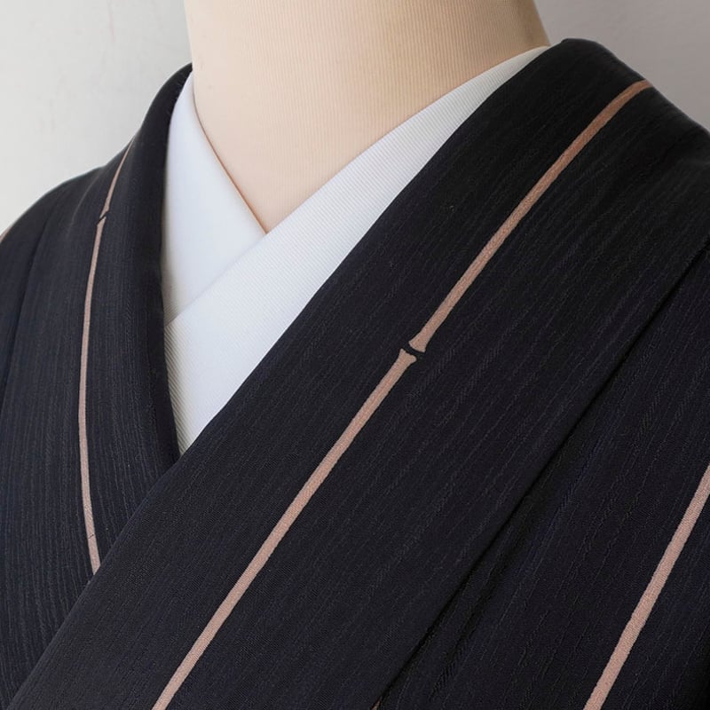 袷】七代目尾上菊五郎監修 黒色 竹文 小紋 | 大山キモノ・ちぇら