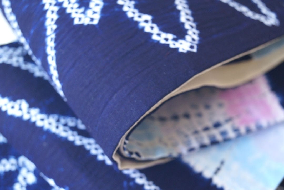 絞りの半端帯　流水に花　水色　紫 1331-5694-a.jpg