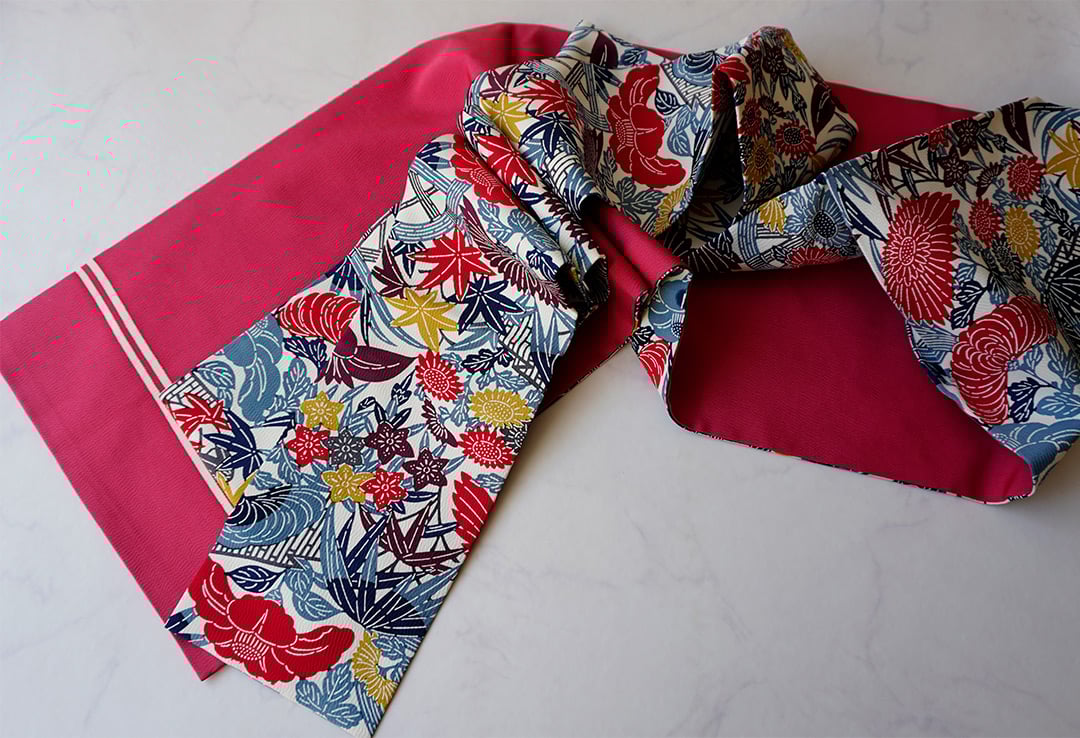 【名古屋帯】縮緬 型染め 野菜 魚模様 蕪　南瓜　茄子　蓮根　カジュアル 名古屋帯】縮緬 型染め 野菜 魚模様 蕪 南瓜 茄子 蓮根 カジュアル 型