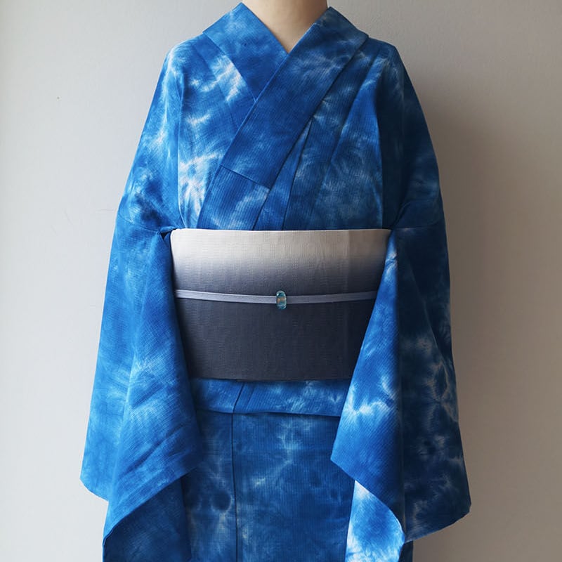 竺仙麻半巾帯 麻半巾帯（生成×生成）リバーシブル竺仙『着物・呉服えり新』