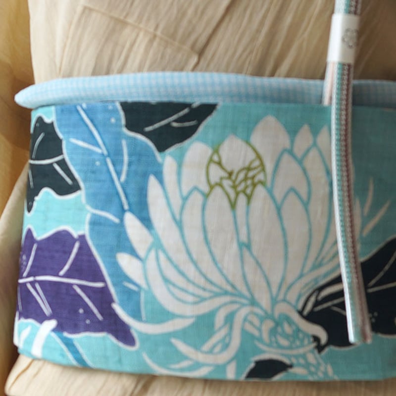 栗山吉三郎 夏帯 月下美人