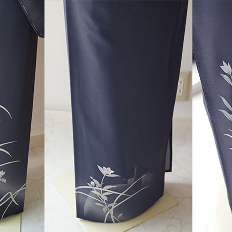 三越誂 未使用 夏物 絽の染め小紋（秋草文）裄65 正絹美品 着物：41,000円～60,000円 - 銀座きもの青木｜長く大切に着続け