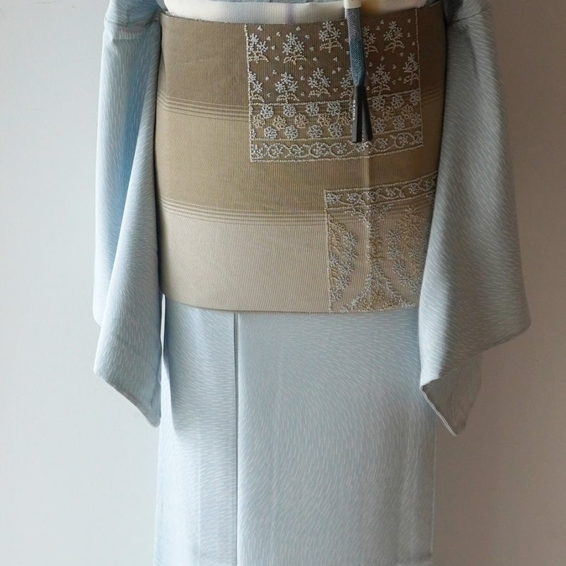 白大島紬小紋 単衣キモノ 単品NM 713d18cf79300fa006612b77174454