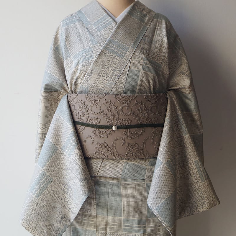 勿忘草様専用☆2セット☆三越誂え☆新品☆正絹小紋袷☆ 勿忘草様専用☆2セット☆三越誂え☆新品☆正絹小紋袷☆