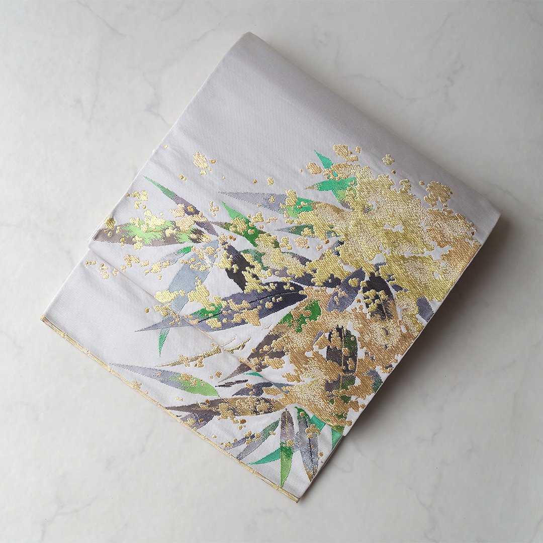 龍村光峯縞蒔絵宝匡文本袋帯