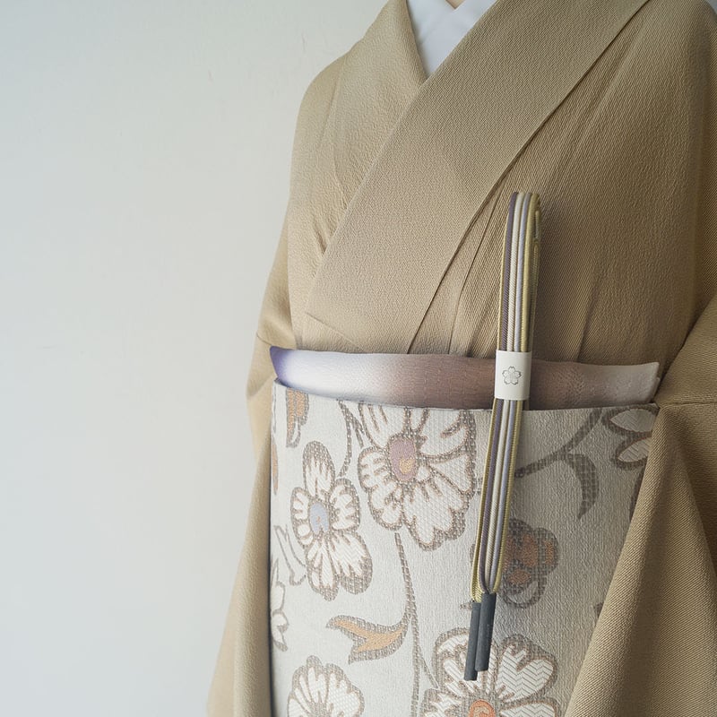 和小物さくら・帯揚げ】砺茶色×絹鼠色×桑の実色 うずら縮緬 三色
