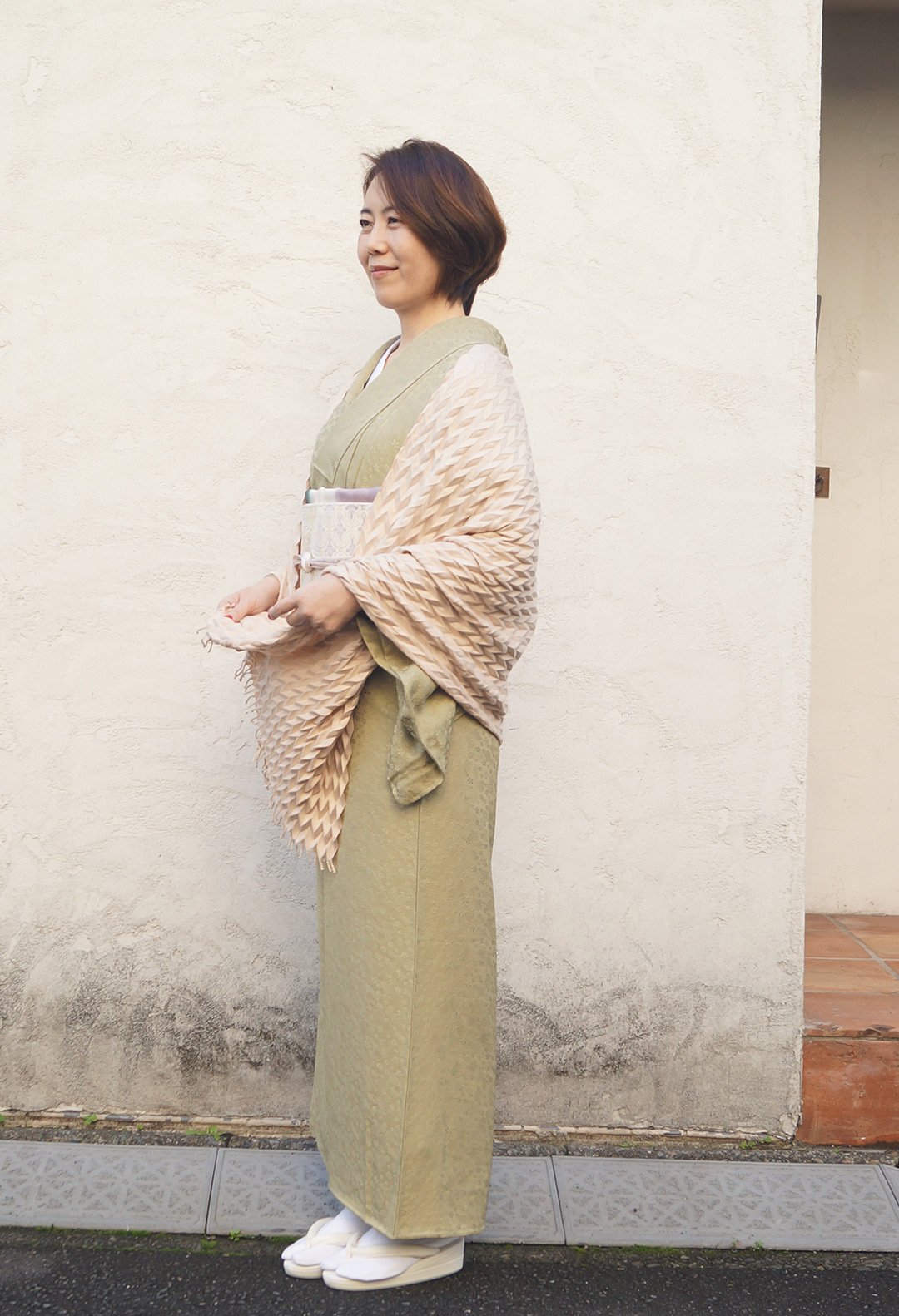 フリースショール ベージュ フリーサイズ