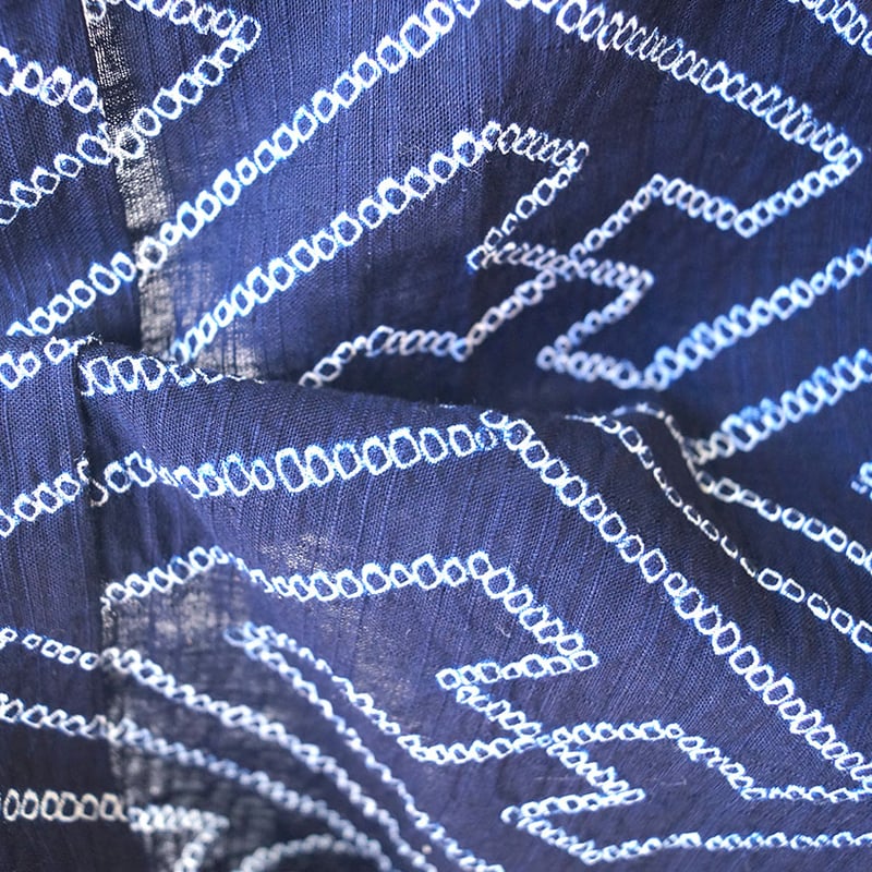 ✨ 新商品 【 有松絞り 】身丈151.5cm 四角文様 藍色 絞り 染 396