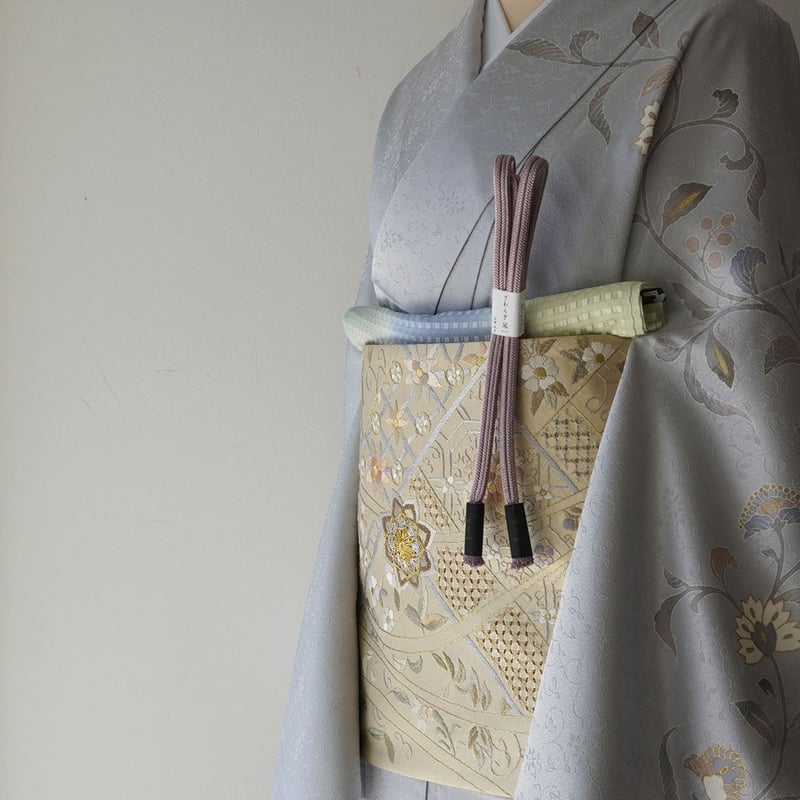 ふくろ帯】砂色地 華文汕頭刺繍 ふくろ帯 | 大山キモノ・ちぇら ふくろ帯】砂色地 華文汕頭刺繍 ふくろ帯 | 大山キモノ・ちぇら