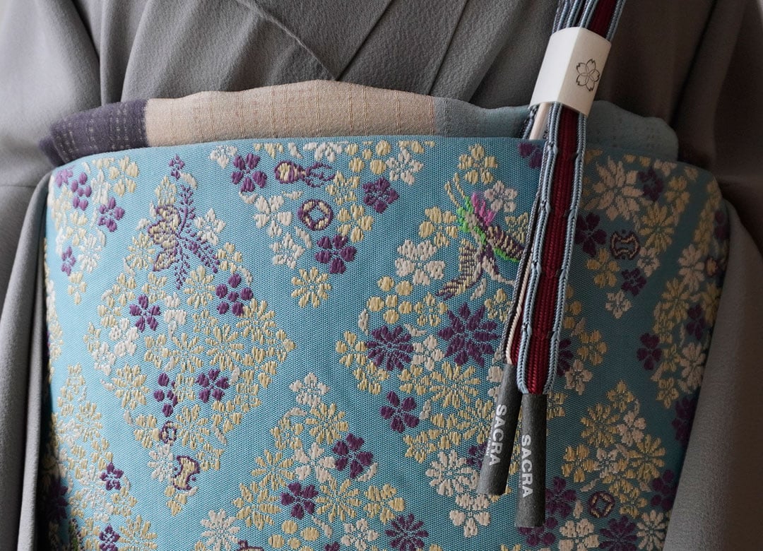 たつむら謹製袋帯飛鳥透彫錦