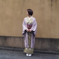 【袷羽織】薄色　桜と花びら文　袷羽織