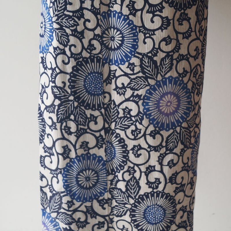 ✦✦ゆき✦✦ 新品 東京本染め 注染 浴衣 しじら織 芙蓉柄 綿麻 utatane 浴衣 手染め注染浴衣3点セット utatane×注染工房 等間し
