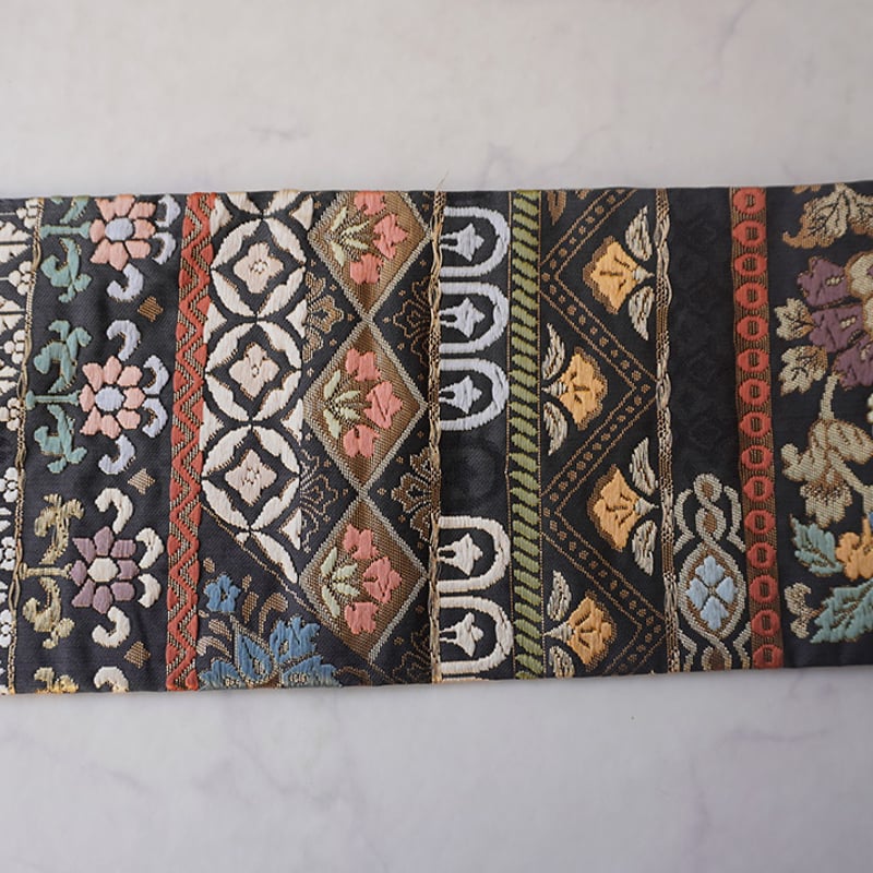 ★最終価格★ 新品未使用　45万　青山みとも　縮緬　インド沙羅　名古屋帯　作り帯 ☆最終価格☆ 新品未使用45万青山みとも縮緬インド沙羅名古屋帯作り帯