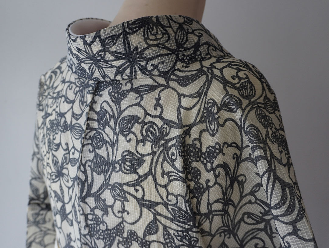 夏正絹高級絹紅梅型絵染手染め 夏正絹高級絹紅梅型絵染手染め