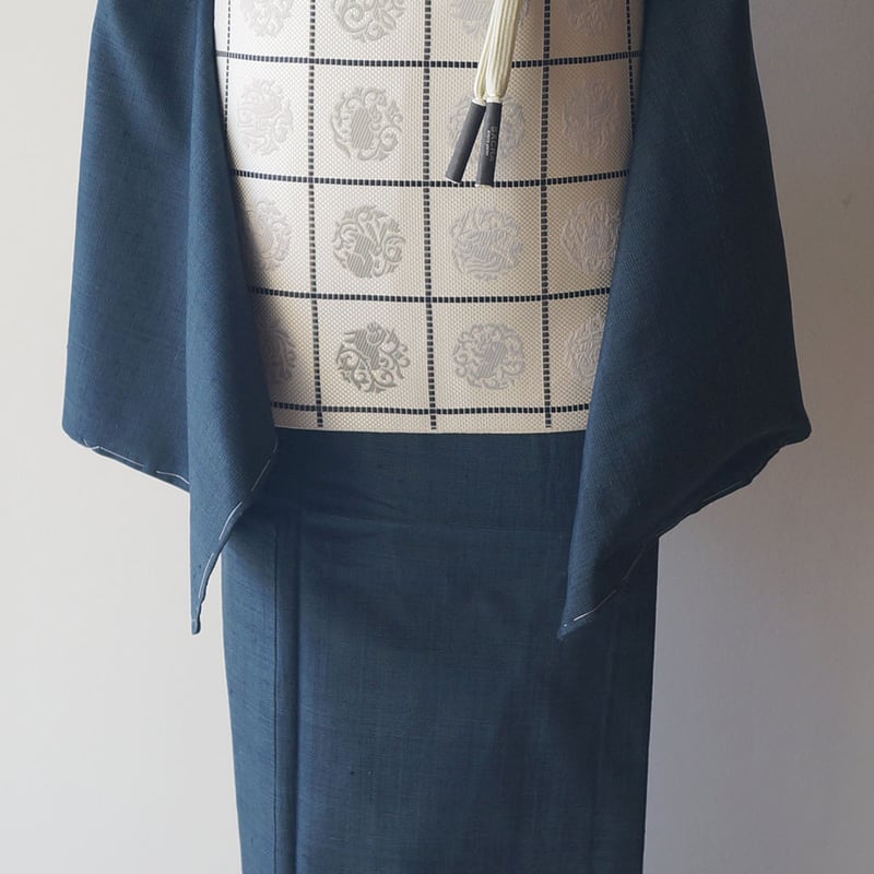 結城紬単衣証紙付き