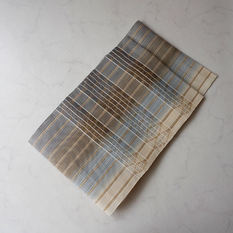 水色と焦げ茶の朝顔柄作り帯 水色と焦げ茶の朝顔柄作り帯 着物・浴衣