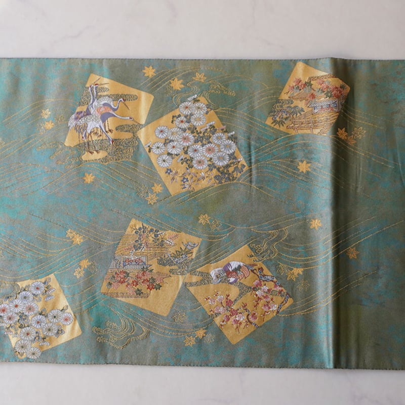 豪華絢爛綺麗☆雲上草木染錦☆正絹六通袋帯 おお