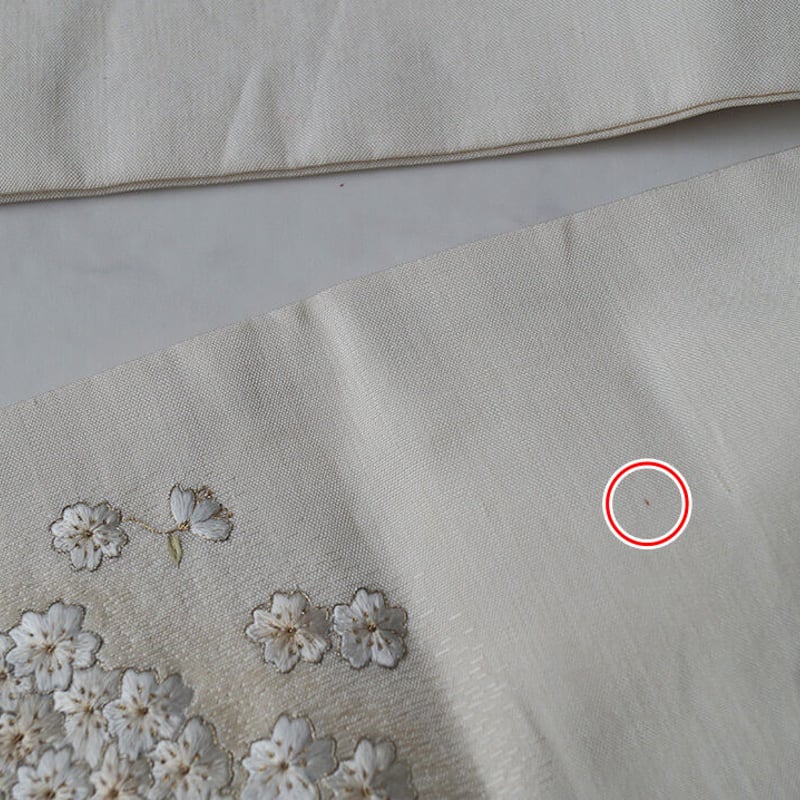 なごや帯】生成り色 桜刺繍 なごや帯 | 大山キモノ・ちぇらうな なごや帯】生成り色 桜刺繍 なごや帯 | 大山キモノ・ちぇらうな