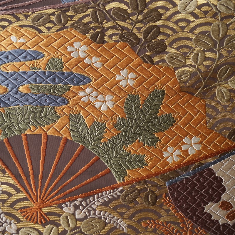 帯 帯地 赤 雲模様 （帯地 其の二 | 横浜・川崎・東京 着つけ教室 