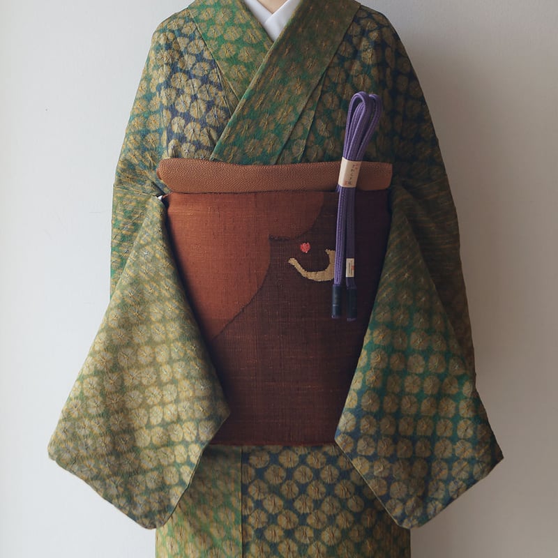 なごや帯】濃淡茶系 織り分けに抽象文様 八寸かがり名古屋帯 なごや帯】濃淡茶系 織り分けに抽象文様 八寸かがり名古屋帯