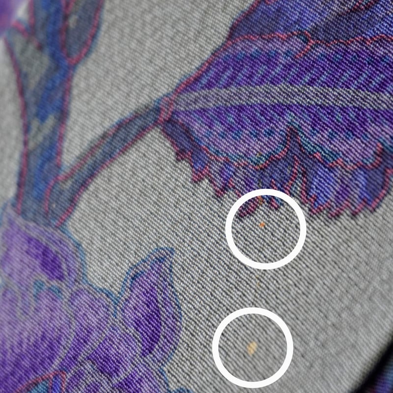 コート地 総刺繍 藍鼠色 正絹 反物