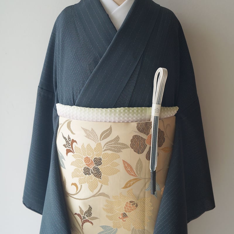 本塩沢やまだ織単衣