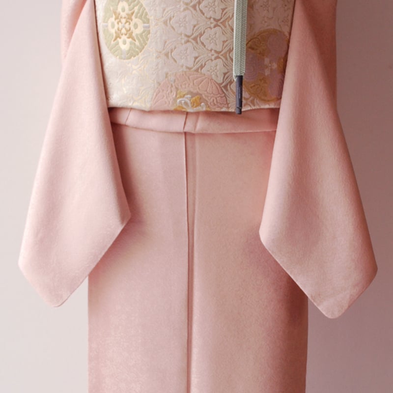 袷】虹色 花唐草地紋 色無地 | 大山キモノ・ちぇらうなぼるた