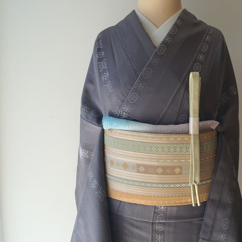 なごや帯】古賀勝幸作 撥鏤間道 紋八寸なごや帯 | 大山キモノ なごや帯】古賀勝幸作 撥鏤間道 紋八寸なごや帯 | 大山キモノ