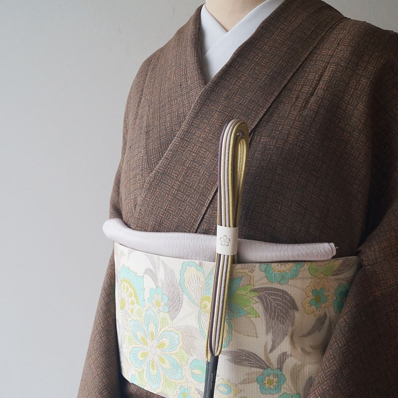 和小物さくら・帯締め】四色畝組・高麗組帯締め 濃色・象牙色