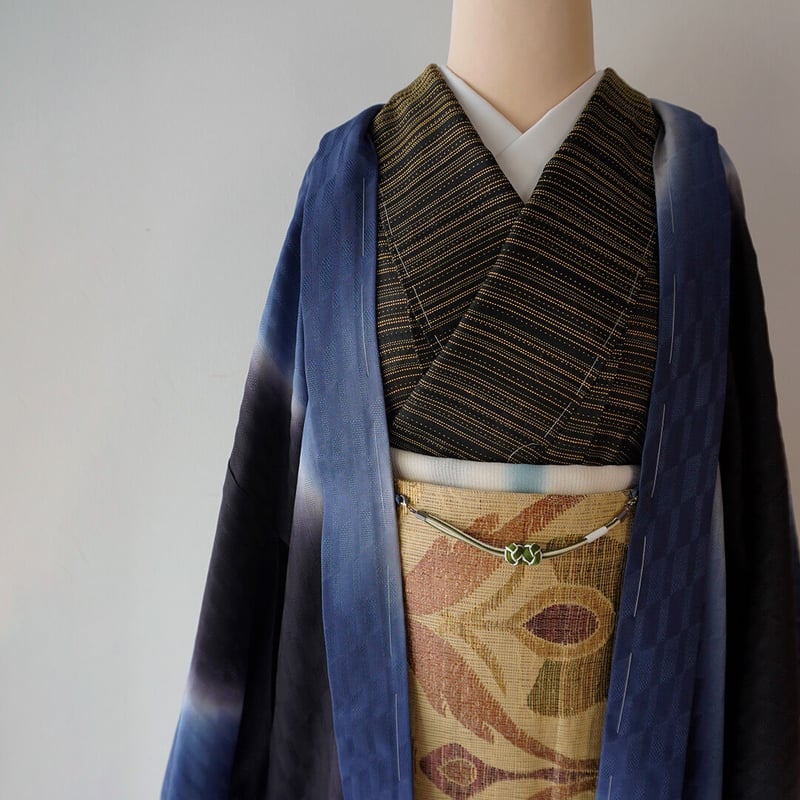 紋紗 小紋 縦ぼかし 盛夏 正絹 反物 【公式通販】