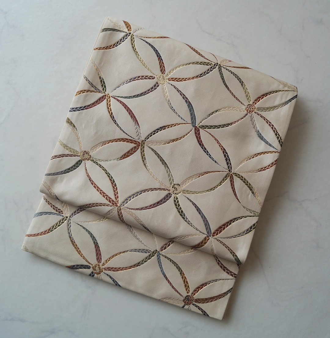 袋帯 未使用 正絹 セミフォーマル 六通 西陣 田中工芸織物 祥園 克絲綴