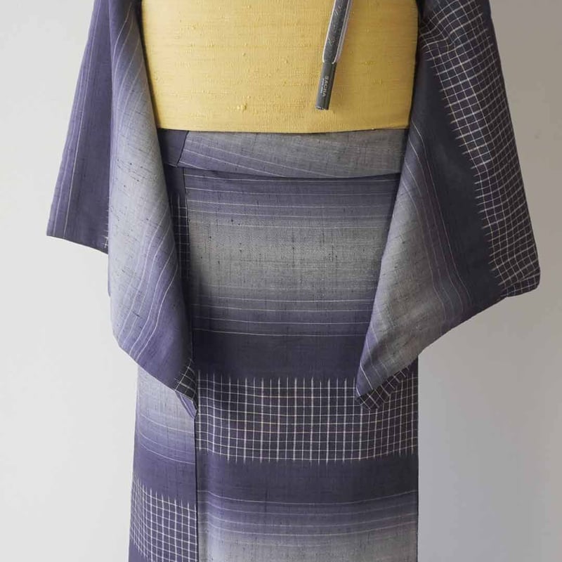 O0310 美品 逸品 希少 浦野理一作 経節紬 無地 正絹 名古屋帯