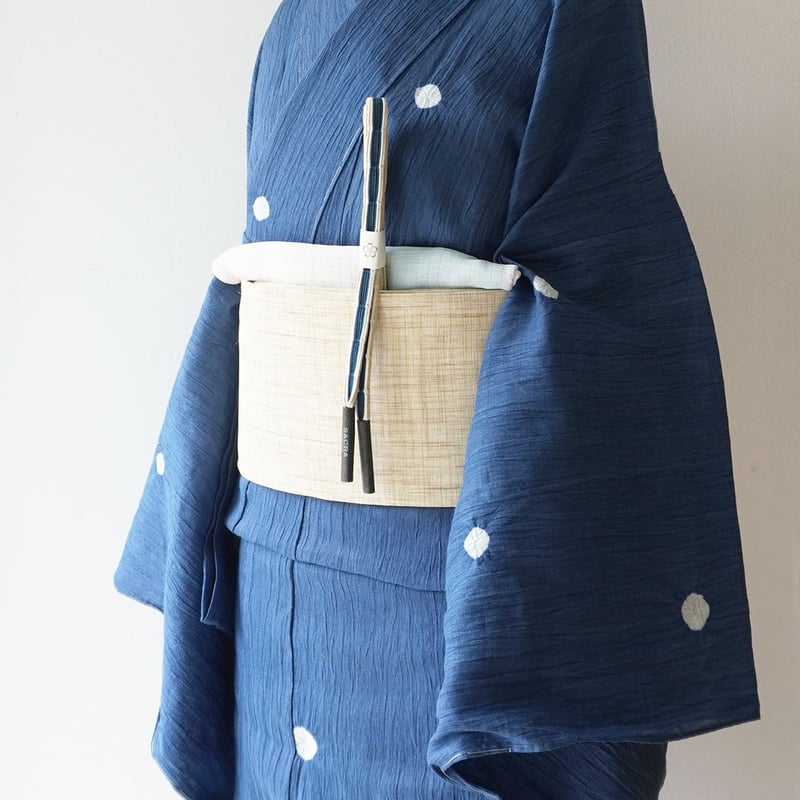 新品】浴衣 セット 近江ちぢみ 水色 麻100% 日本製 高級浴衣 夏