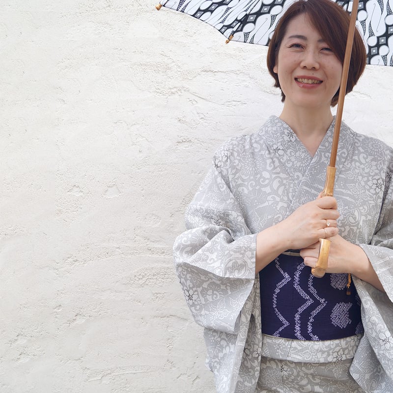 美品　未使用　綿紅梅　注染　浴衣 浴衣 綿紅梅 鳳凰と牡丹 - からん::アンティーク着物