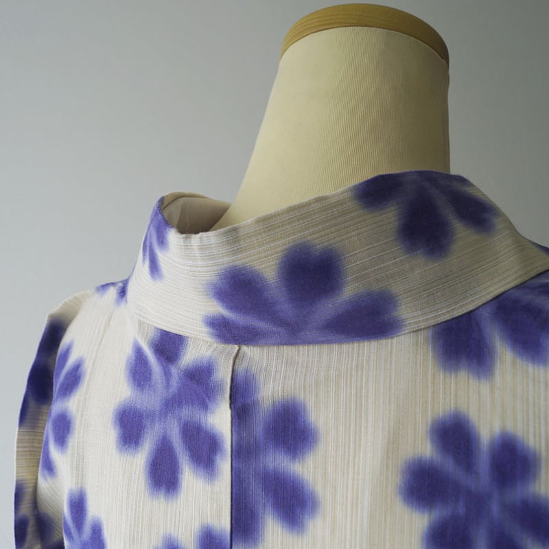 浴衣】生成色地 雪花絞り 浴衣 | 大山キモノ・ちぇらうなぼるた