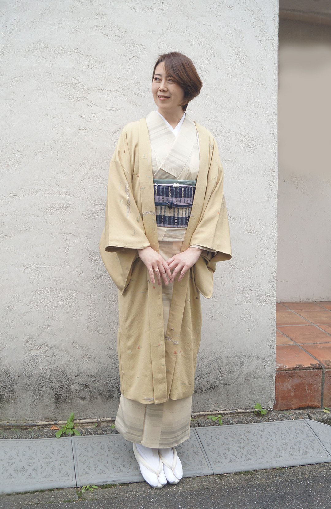 袷羽織】桑染色 秋の吹き寄せ 羽織 | 大山キモノ・ちぇらうなぼるた 袷羽織】桑染色 秋の吹き寄せ 羽織 | 大山キモノ・ちぇらうなぼるた