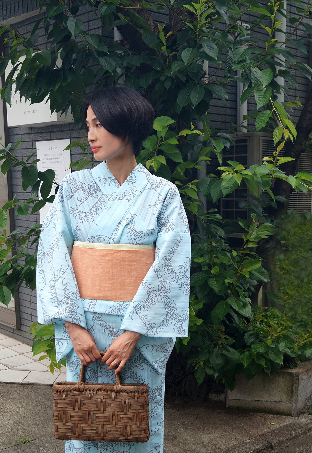 浴衣】竺仙 注染 60501