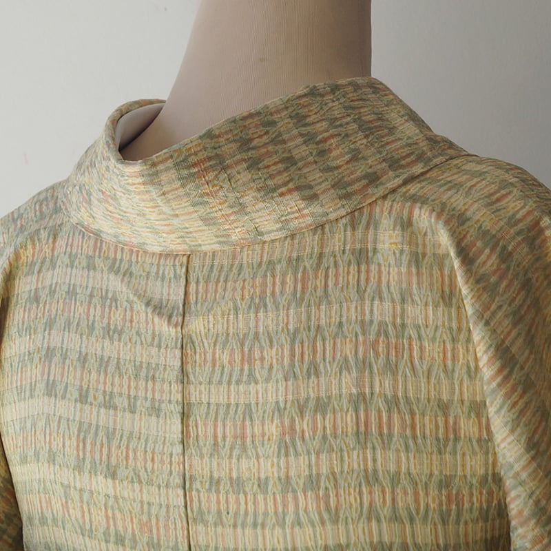 絞り 単衣 紬 小紋 段絞り 絞り 単衣 紬 小紋 段絞り 紬 小紋