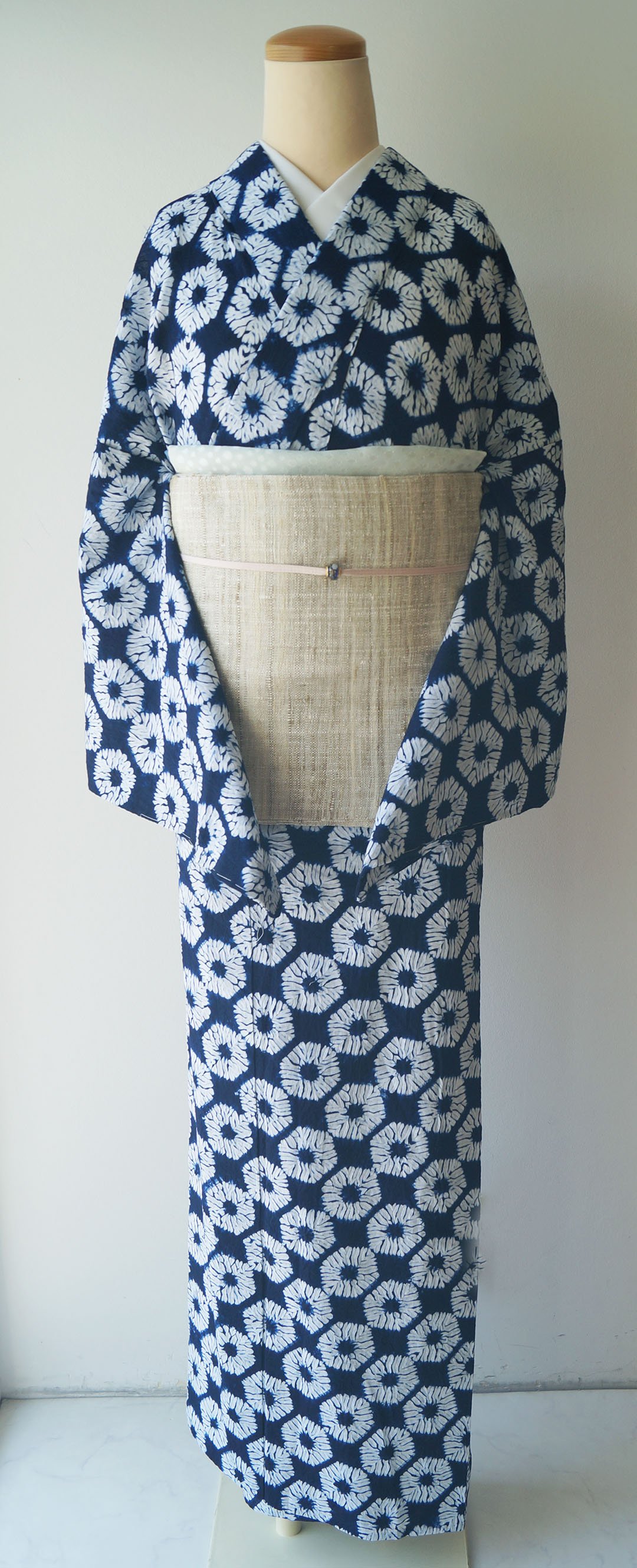 なごや帯】ベージュ系 無地紬 八寸なごや帯 | 大山キモノ・ちぇ